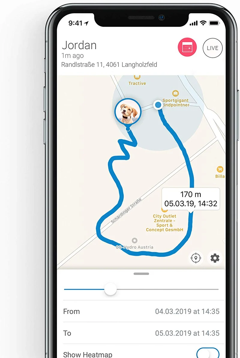 Rastreador de perro Tractive 3G GPS, dispositivo de rastreo para perros con alcance ilimitado