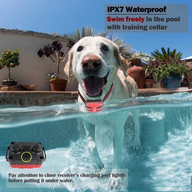 TOCESS Collar de entrenamiento para perro, collar de choque recargable con mando a distancia, alcance remoto de 1640 pies y resistente al agua, 3 modos de entrenamiento, pitido, vibración, choque para perros pequeños, medianos y grandes