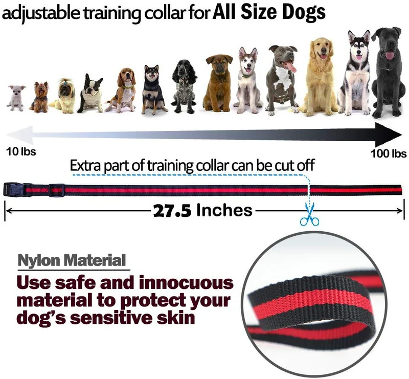 TOCESS Collar de entrenamiento para perro, collar de choque recargable con mando a distancia, alcance remoto de 1640 pies y resistente al agua, 3 modos de entrenamiento, pitido, vibración, choque para perros pequeños, medianos y grandes