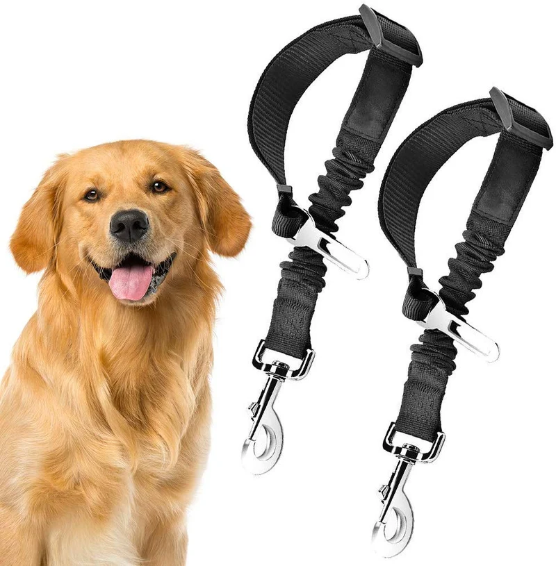 Cinturones de asiento de coche para perros y gatos – Evita el estrés de viaje – permite respirar aire fresco sin mascotas saltando – Soporta todos los coches