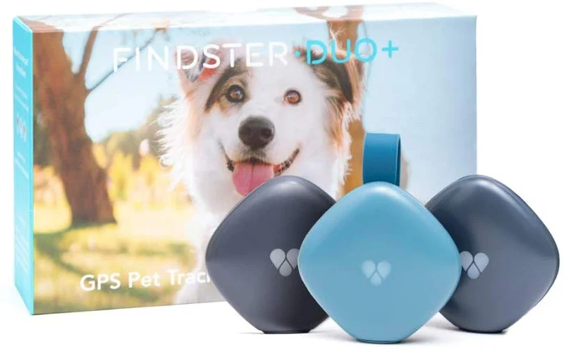 Findster Duo+ Pet Tracker Free of Monthly Fees - GPS Tracking Collar for Dogs and Cats & Pet Activity Monitor