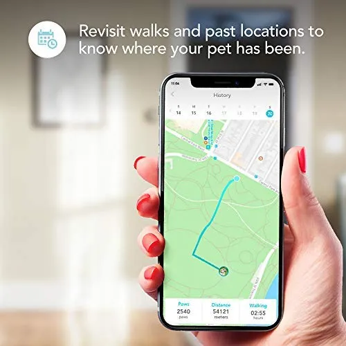 Findster Duo+ Pet Tracker Free of Monthly Fees - GPS Tracking Collar for Dogs and Cats & Pet Activity Monitor