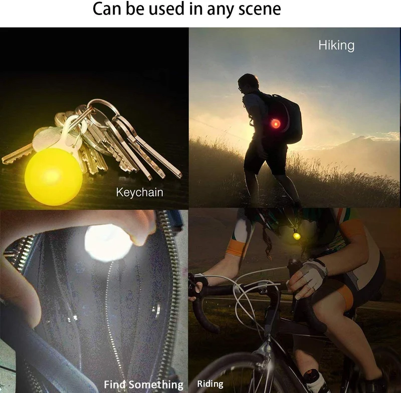 Osense collar de mascota con luz LED de 6 piezas, clip para mascotas, luces de perro para collares, resistente al agua, luces nocturnas para perros, mosquetón de acero inoxidable actualizado, batería incluida 6 extra