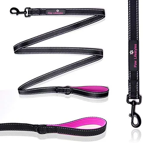 Correa para perro resistente Paw Lifestyles, 0.11 pulgadas de grosor, 6 ft de largo, mango acolchado para mayor comodidad, perfecta para perros medianos y grandes