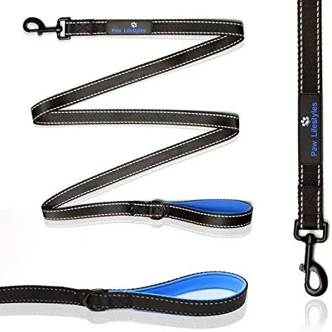Correa para perro resistente Paw Lifestyles, 0.11 pulgadas de grosor, 6 ft de largo, mango acolchado para mayor comodidad, perfecta para perros medianos y grandes