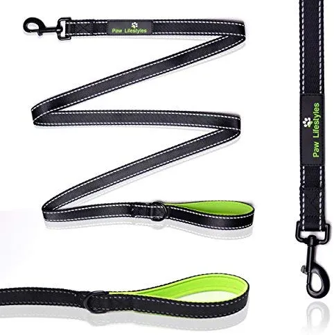 Correa para perro resistente Paw Lifestyles, 0.11 pulgadas de grosor, 6 ft de largo, mango acolchado para mayor comodidad, perfecta para perros medianos y grandes