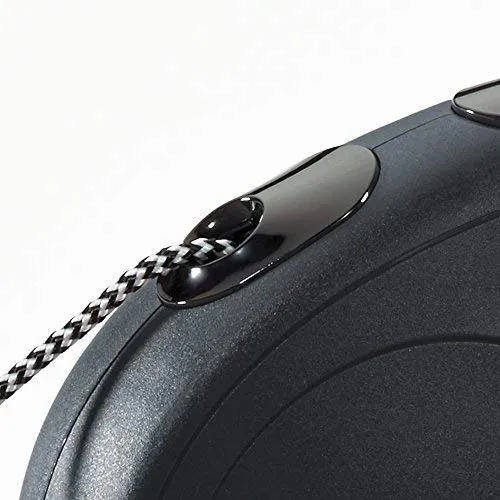 FLEXI New Classic Cord Black Retractable Dog Leash