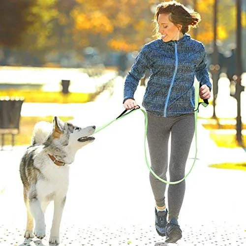tobeDRI Correa para perro resistente, 2 asas acolchadas, 6 pies de largo, correas de entrenamiento para perros medianos y grandes