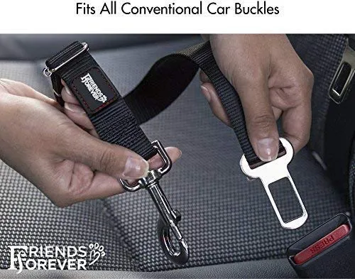 Cinturón de seguridad arnés, ajustable para mascota perro o gato arnés de seguridad de vehículo diseñado de friends forever