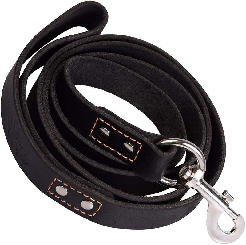 ADITYNA Correa para perro de piel resistente, 6 pies, correa de cuero fuerte y suave para perros extra grandes, grandes y medianos, correa de entrenamiento para perro