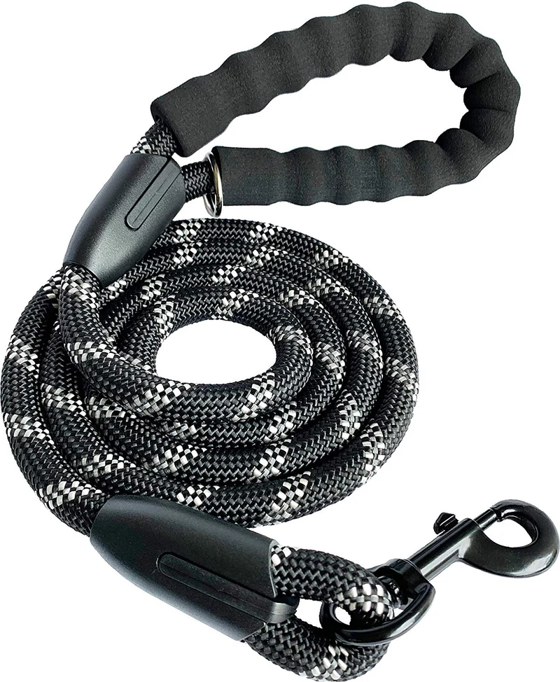 iYoShop Durable Dog Leash Pet Rope Leash Thick Durable Nylon Rope Leash with Soft Padded Handle and Light Weight Training Leash for Small Medium Large Dogs