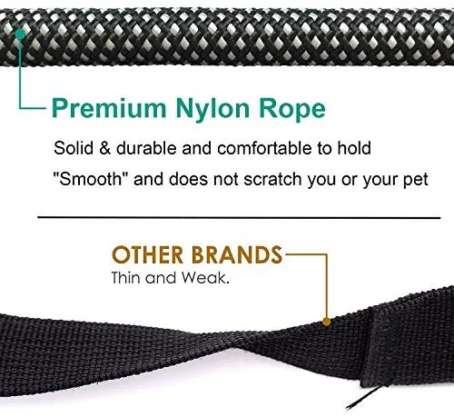 iYoShop Durable Dog Leash Pet Rope Leash Thick Durable Nylon Rope Leash with Soft Padded Handle and Light Weight Training Leash for Small Medium Large Dogs