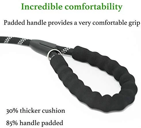iYoShop Durable Dog Leash Pet Rope Leash Thick Durable Nylon Rope Leash with Soft Padded Handle and Light Weight Training Leash for Small Medium Large Dogs