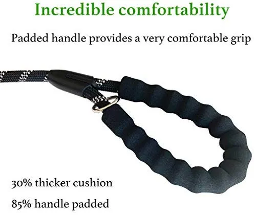 iYoShop Durable Dog Leash Pet Rope Leash Thick Durable Nylon Rope Leash with Soft Padded Handle and Light Weight Training Leash for Small Medium Large Dogs