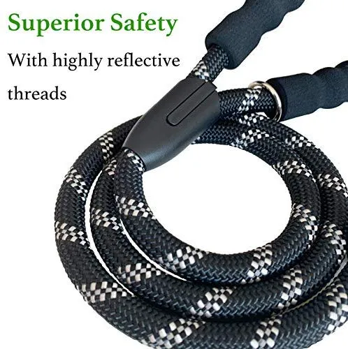 iYoShop Durable Dog Leash Pet Rope Leash Thick Durable Nylon Rope Leash with Soft Padded Handle and Light Weight Training Leash for Small Medium Large Dogs