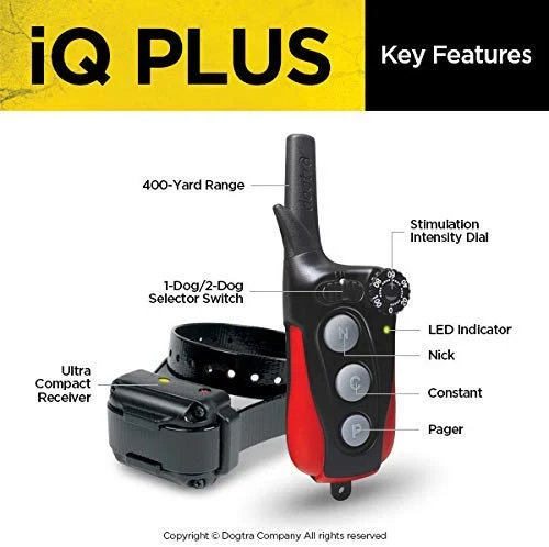 Entrenador remoto Dogtra IQ Plus , Estándar, Negro