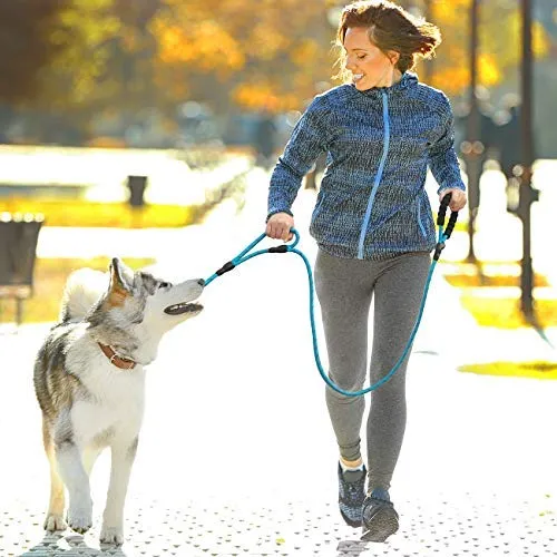 tobeDRI Correa para perro resistente, 2 asas acolchadas, 6 pies de largo, correas de entrenamiento para perros medianos y grandes