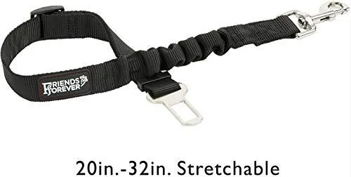Cinturón de seguridad arnés, ajustable para mascota perro o gato arnés de seguridad de vehículo diseñado de friends forever