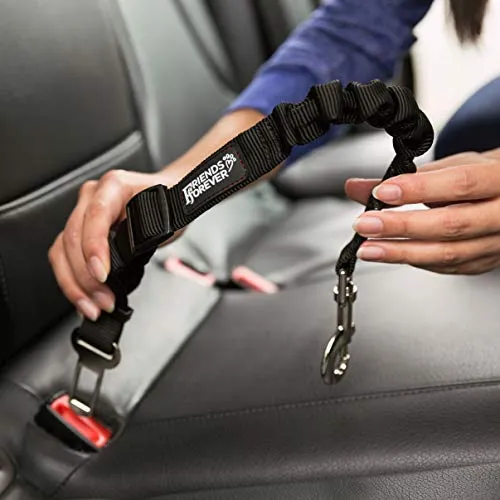 Cinturón de seguridad arnés, ajustable para mascota perro o gato arnés de seguridad de vehículo diseñado de friends forever