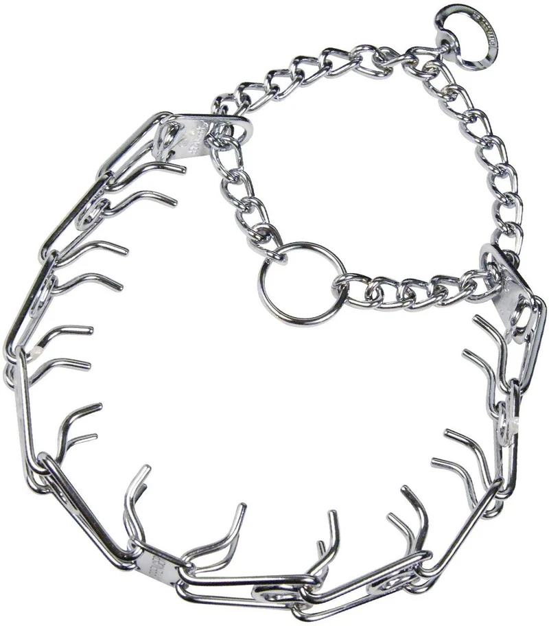 Herm Sprenger collar de entrenamiento tamaño 21.7" (60.1 yard) acero chapado en cromo