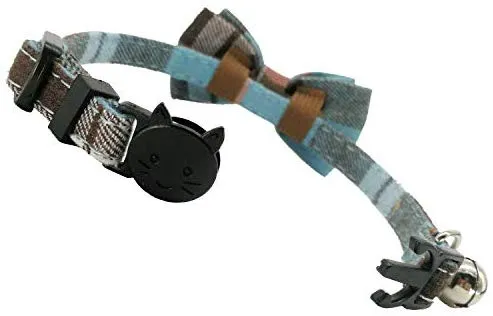 KUDES - Juego de 2 collares para gato con pajarita y campana para gatitos y algunos cachorros, ajustable de 7.8 a 10.5 pulgadas