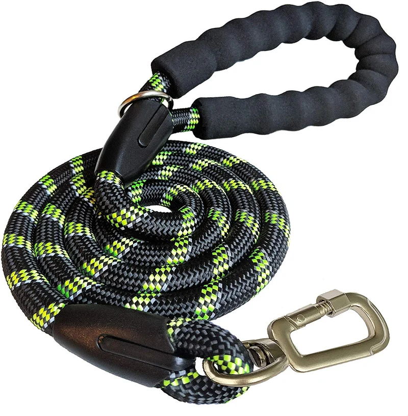 iYoShop Durable Dog Leash Pet Rope Leash Thick Durable Nylon Rope Leash with Soft Padded Handle and Light Weight Training Leash for Small Medium Large Dogs