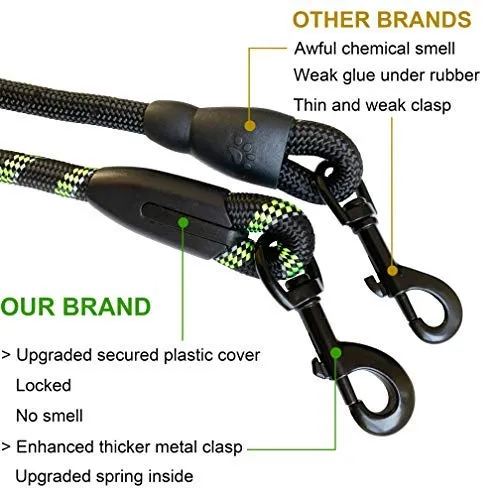 iYoShop Durable Dog Leash Pet Rope Leash Thick Durable Nylon Rope Leash with Soft Padded Handle and Light Weight Training Leash for Small Medium Large Dogs