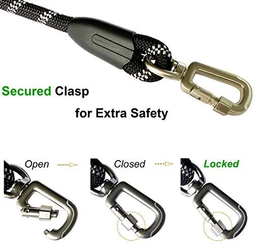 iYoShop Durable Dog Leash Pet Rope Leash Thick Durable Nylon Rope Leash with Soft Padded Handle and Light Weight Training Leash for Small Medium Large Dogs