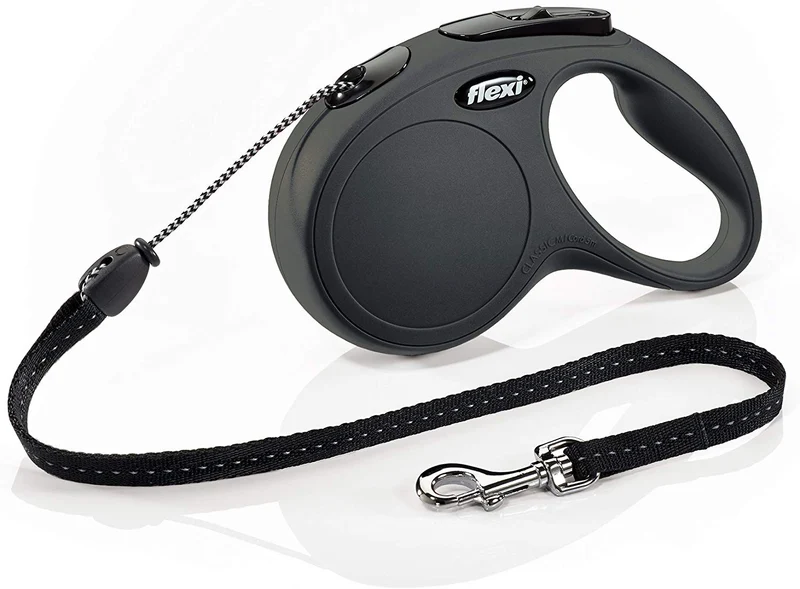 Flexi New Classic - Correa retráctil para perro, color negro