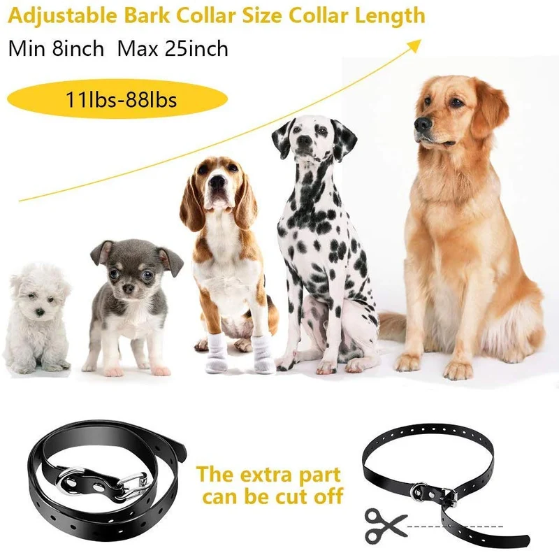 Moer Sky - Collar de entrenamiento para perro, 100% impermeable, recargable a distancia, con luz LED, para perros pequeños, medianos y grandes