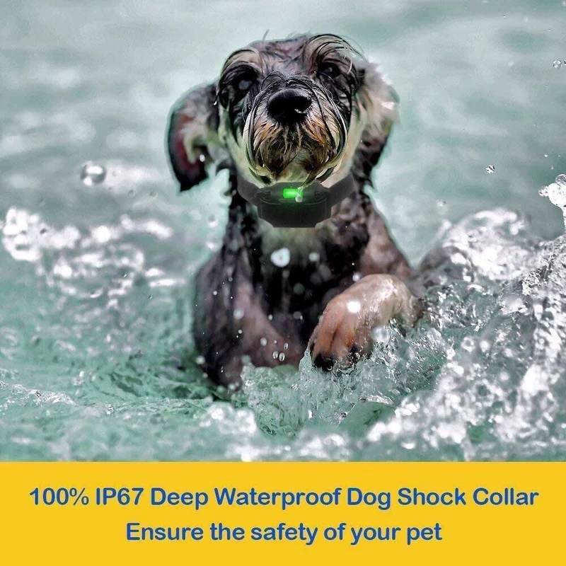 Moer Sky - Collar de entrenamiento para perro, 100% impermeable, recargable a distancia, con luz LED, para perros pequeños, medianos y grandes