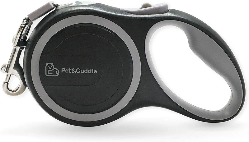 PET&CUDDLE Correa retráctil para perro, 16 pies, para perros pequeños a grandes de hasta 110 libras, botón de fácil cierre/liberación y mango ergonómico, correa de nailon resistente sin enredos