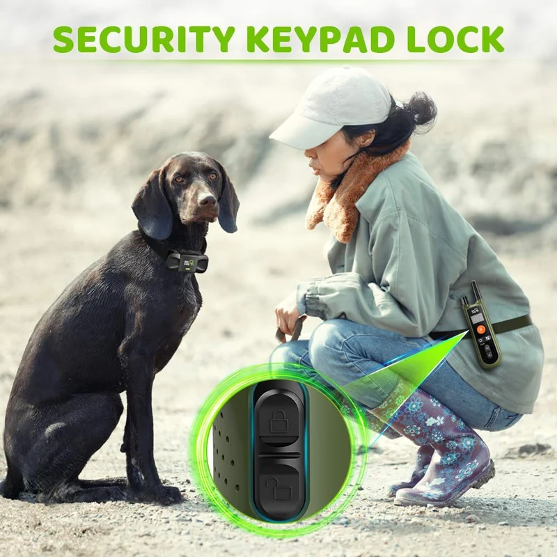 DOG CARE Dog Training Collar Dog Training Collar with Remote, 3 Modes, Rechargeable Dog Training Collar for Small Medium Large Dogs, 1000ft Remote Range, Safe & Humane