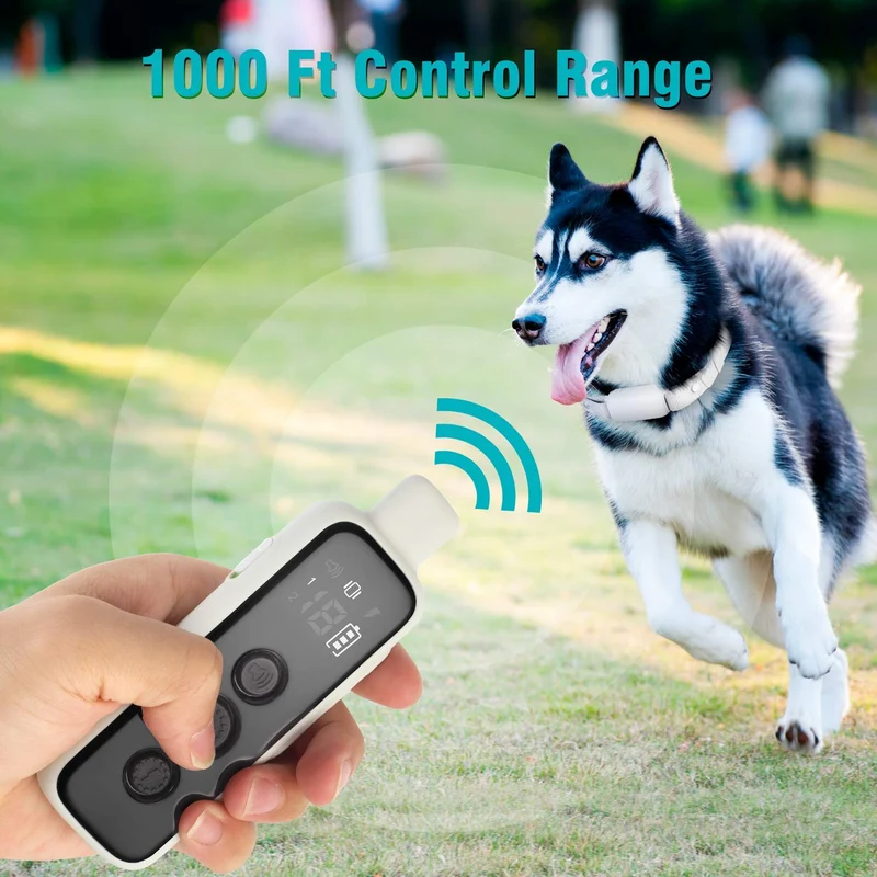 Bousnic Collar de entrenamiento para perros con mando a distancia – Collar de entrenamiento eléctrico actualizado de 1000 pies resistente al agua recargable para perros pequeños, medianos y grandes, con 3 modos de entrenamiento seguros, vibración de pitid