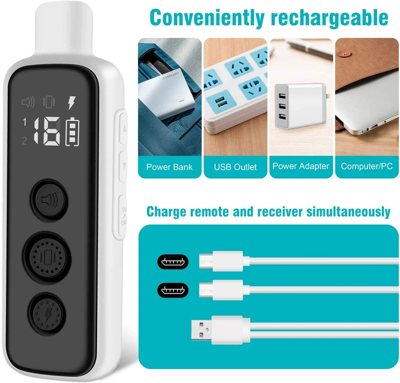 Bousnic Collar de entrenamiento para perros con mando a distancia – Collar de entrenamiento eléctrico actualizado de 1000 pies resistente al agua recargable para perros pequeños, medianos y grandes, con 3 modos de entrenamiento seguros, vibración de pitid