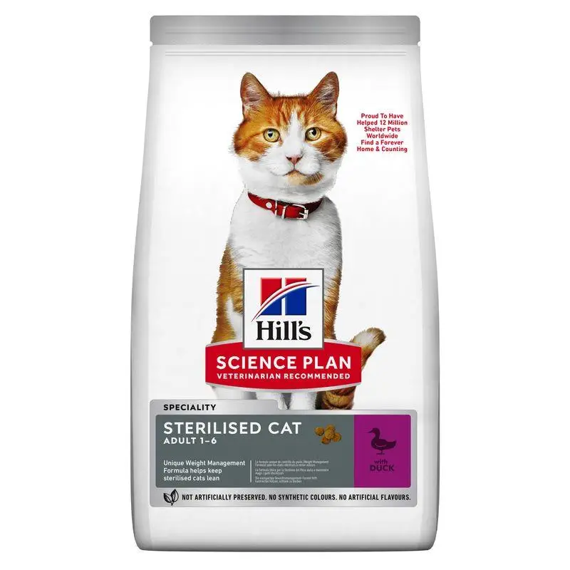 Hill'S Young Adult Sterilised Cat Pato 1,5 kg Alimento para Gatos