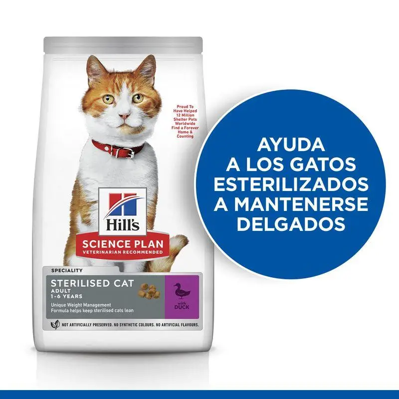 Hill'S Young Adult Sterilised Cat Pato 1,5 kg Alimento para Gatos