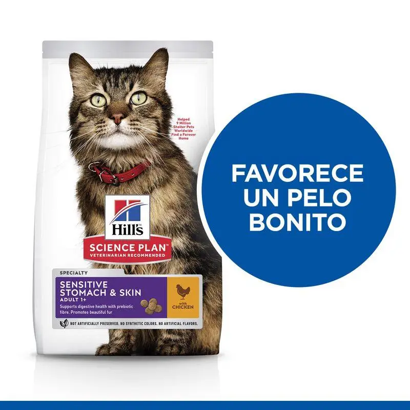 Hill'S Science Plan Adult Sensitive Stomach y Skin Pollo 1,5 kg Alimento para Gatos