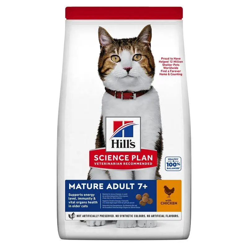 Hill'S Science Plan Mature Adult 7+ Pollo 10 kg Alimento para Gatos