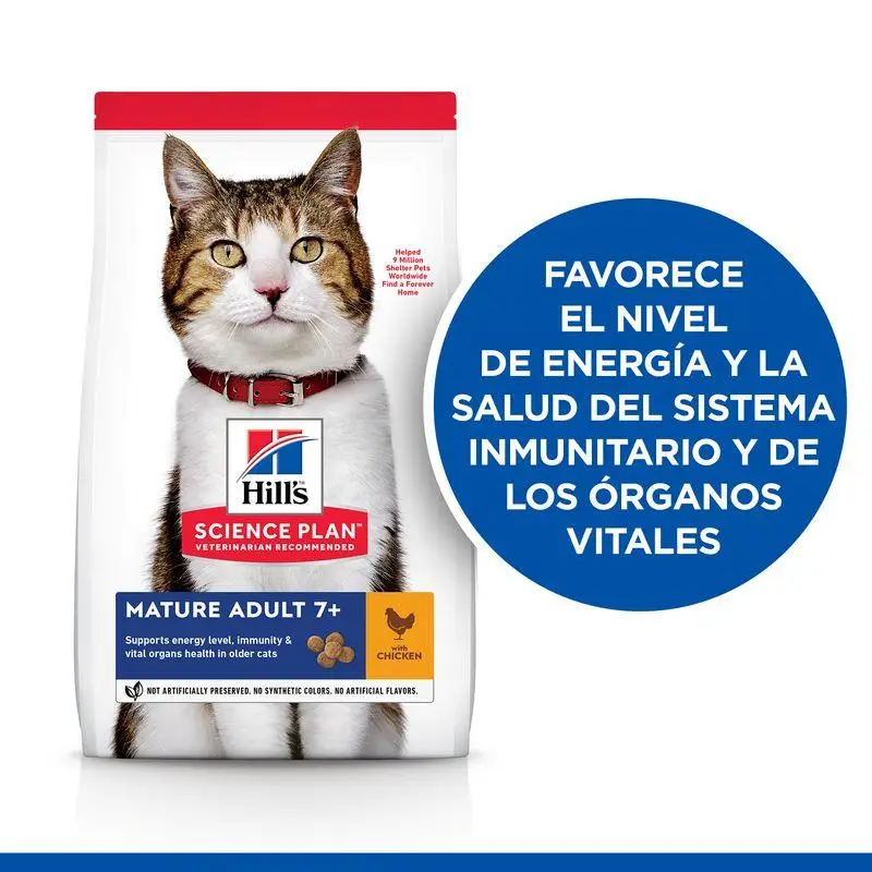 Hill'S Science Plan Mature Adult 7+ Pollo 10 kg Alimento para Gatos