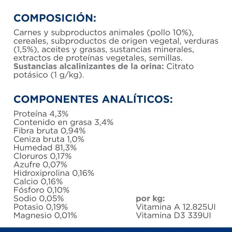 Hill'S C/D Multicare Estofado con Pollo y Verduras 156 g Alimento para Perros