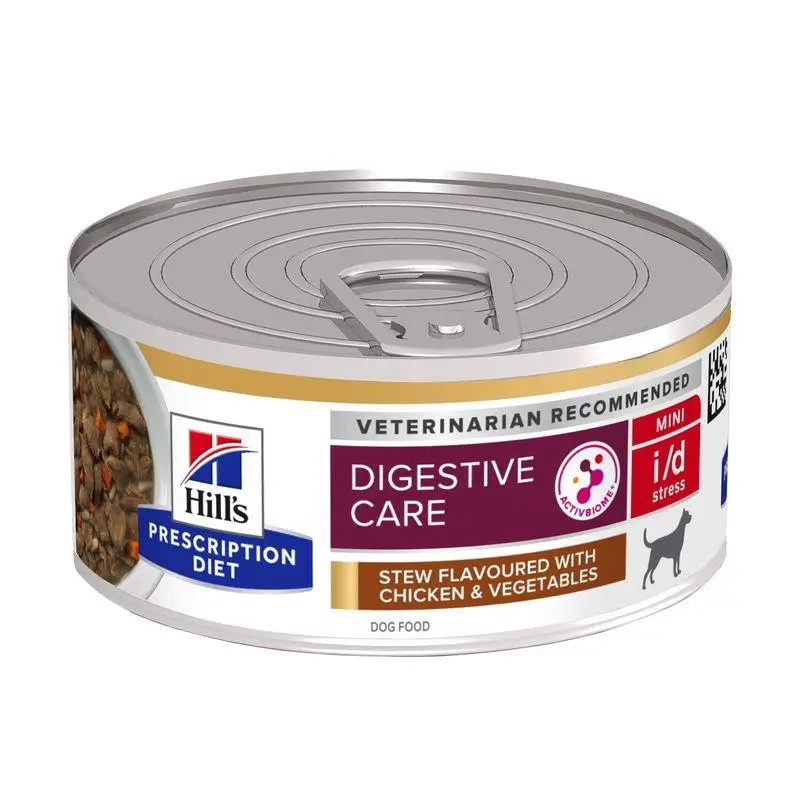 Hill'S I/D Stress Mini Estofado con Sabor A Pollo y Verduras 156 g Alimento para Perros
