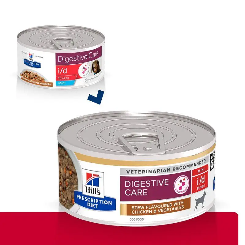 Hill'S I/D Stress Mini Estofado con Sabor A Pollo y Verduras 156 g Alimento para Perros