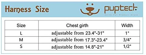 Arnés ajustable Pupteck para perro, medida básica de cachorro, de nailon, chaleco para pasear en exteriores con etiqueta de identificación