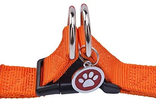 Arnés ajustable Pupteck para perro, medida básica de cachorro, de nailon, chaleco para pasear en exteriores con etiqueta de identificación