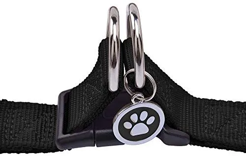 Arnés ajustable Pupteck para perro, medida básica de cachorro, de nailon, chaleco para pasear en exteriores con etiqueta de identificación