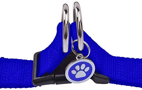 Arnés ajustable Pupteck para perro, medida básica de cachorro, de nailon, chaleco para pasear en exteriores con etiqueta de identificación