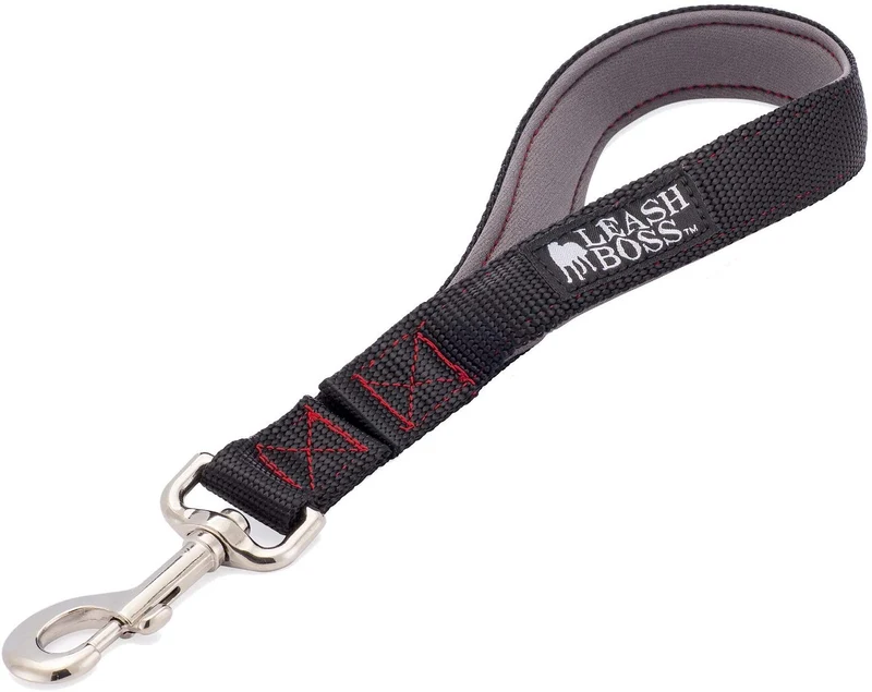 Leashboss Correa corta para perro con mango acolchado, correas de 12, 18 y 24 pulgadas para perros grandes, nailon de 1 pulgada