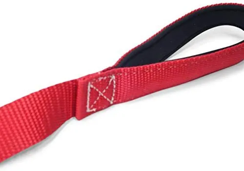 Leashboss Correa corta para perro con mango acolchado, correas de 12, 18 y 24 pulgadas para perros grandes, nailon de 1 pulgada