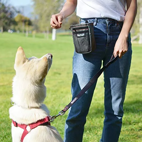 Leashboss Correa corta para perro con mango acolchado, correas de 12, 18 y 24 pulgadas para perros grandes, nailon de 1 pulgada